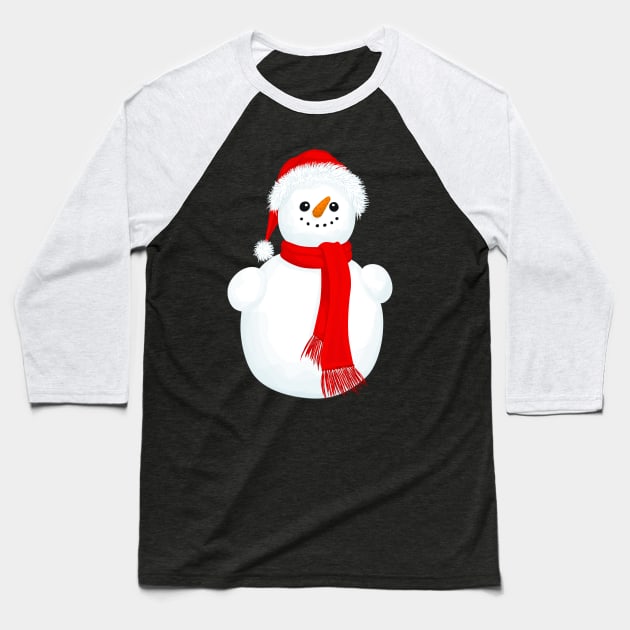 Snowman Baseball T-Shirt by katerinamk